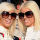 Illustration for article titled Blonde Twin Lady Drivers Complete A NASCAR Race